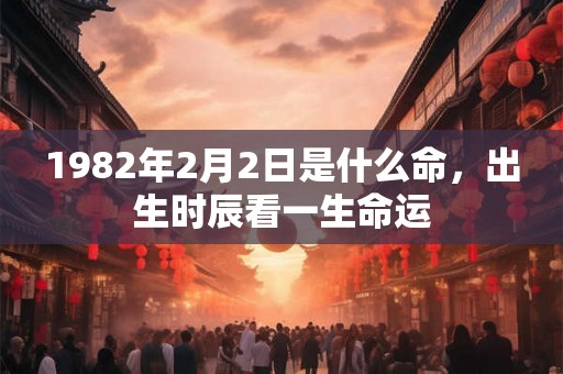 1982年2月2日是什么命，出生时辰看一生命运