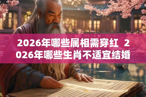2026年哪些属相需穿红  2026年哪些生肖不适宜结婚
