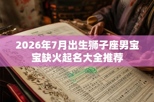 2026年7月出生狮子座男宝宝缺火起名大全推荐