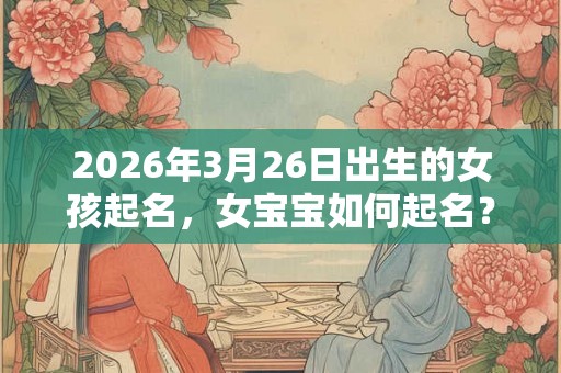 2026年3月26日出生的女孩起名，女宝宝如何起名？