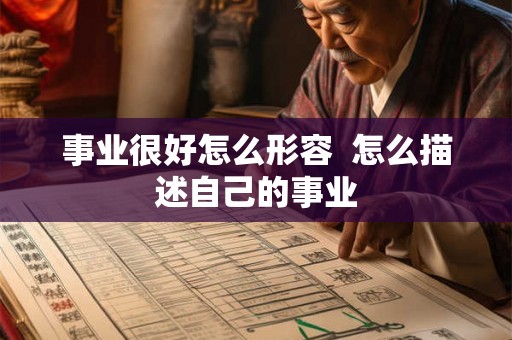 事业很好怎么形容  怎么描述自己的事业