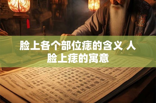 脸上各个部位痣的含义 人脸上痣的寓意 脸上各个部位痣的含义 人脸上痣的寓意