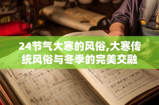 24节气大寒的风俗,大寒传统风俗与冬季的完美交融
