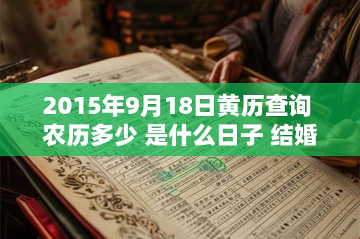 2015年9月18日黄历查询 农历多少 是什么日子 结婚吉时