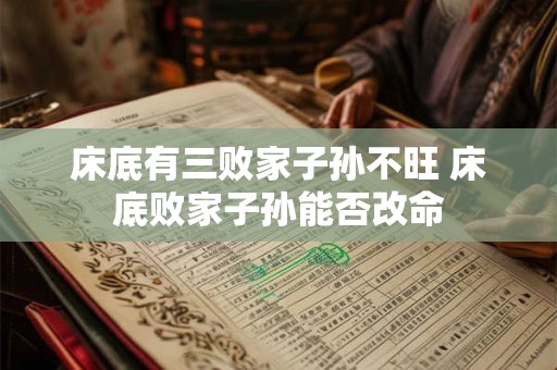 床底有三败家子孙不旺 床底败家子孙能否改命