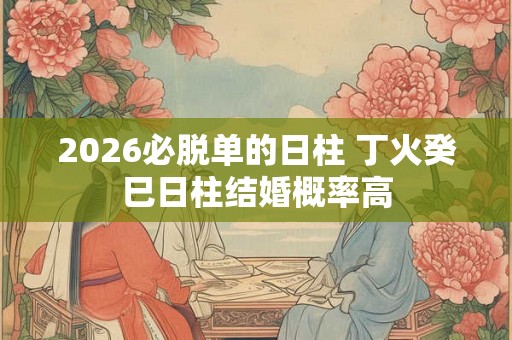 2026必脱单的日柱 丁火癸巳日柱结婚概率高 2026必脱单的日柱 丁火癸巳日柱结婚概率高