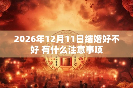 2026年12月11日结婚好不好 有什么注意事项 2026年12月11日结婚好不好 有什么注意事项