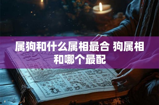 属狗和什么属相最合 狗属相和哪个最配