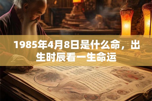 1985年4月8日是什么命，出生时辰看一生命运