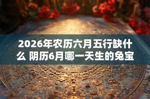 2026年农历六月五行缺什么 阴历6月哪一天生的兔宝宝最好 2026年农历六月五行缺什么 阴历6月哪一天生的兔宝宝最好