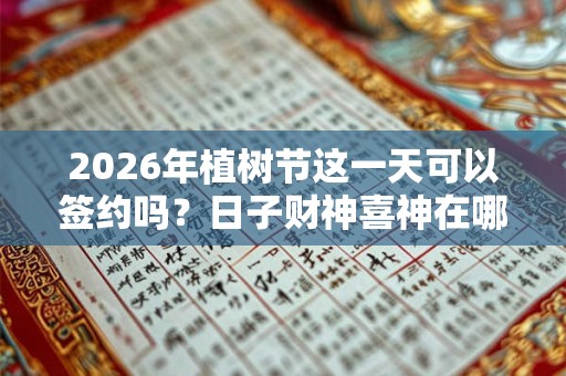2026年植树节这一天可以签约吗？日子财神喜神在哪个位置？