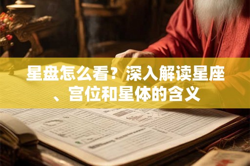 星盘怎么看？深入解读星座、宫位和星体的含义