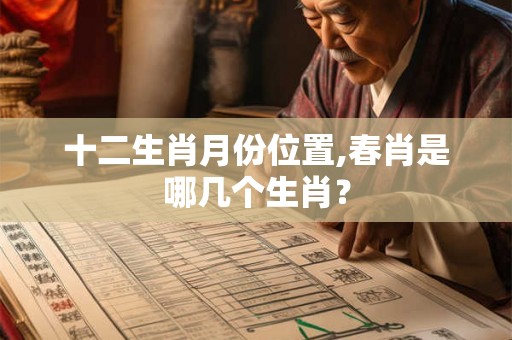 十二生肖月份位置,春肖是哪几个生肖？