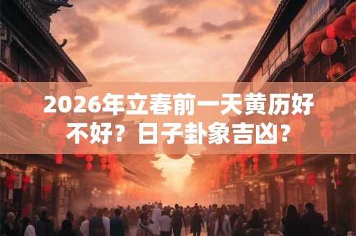 2026年立春前一天黄历好不好？日子卦象吉凶？