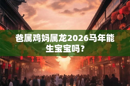 爸属鸡妈属龙2026马年能生宝宝吗？