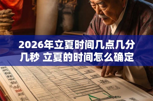 2026年立夏时间几点几分几秒 立夏的时间怎么确定 2026年立夏时间几点几分几秒 立夏的时间怎么确定