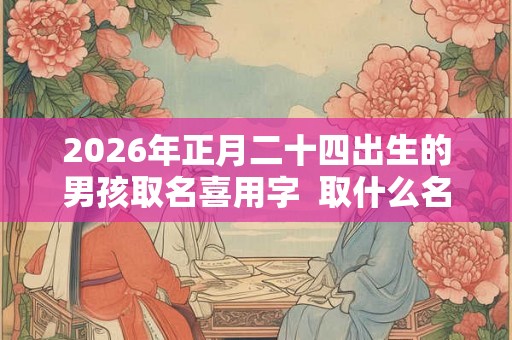2026年正月二十四出生的男孩取名喜用字  取什么名字比较吉利