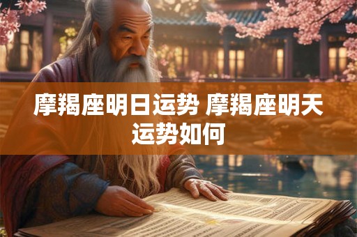 摩羯座明日运势 摩羯座明天运势如何 摩羯座明日运势 摩羯座明天运势如何