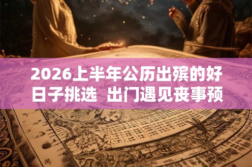 2026上半年公历出殡的好日子挑选  出门遇见丧事预示什么