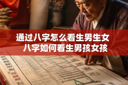 通过八字怎么看生男生女  八字如何看生男孩女孩