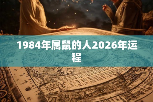1984年属鼠的人2026年运程 1984年属鼠的人2026年运程