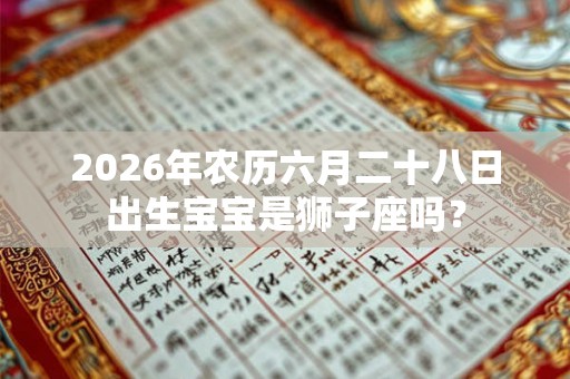 2026年农历六月二十八日出生宝宝是狮子座吗？