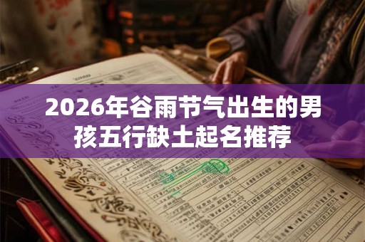 2026年谷雨节气出生的男孩五行缺土起名推荐