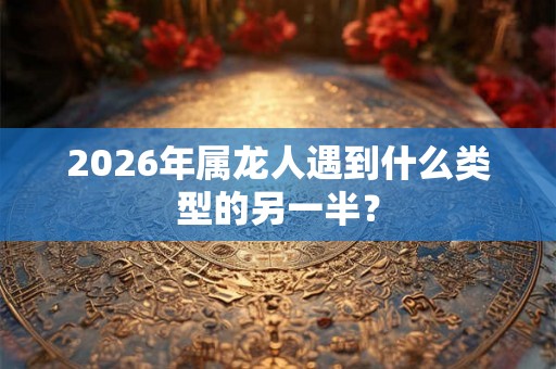 2026年属龙人遇到什么类型的另一半? 2026年属龙人遇到什么类型的另一半?