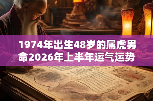 1974年出生48岁的属虎男命2026年上半年运气运势