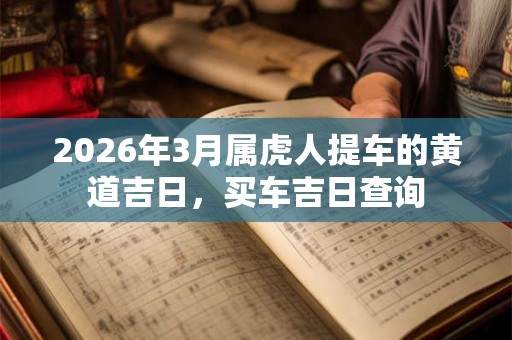 2026年3月属虎人提车的黄道吉日，买车吉日查询