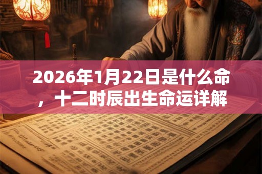 2026年1月22日是什么命,十二时辰出生命运详解 2026年1月22日是什么命,十二时辰出生命运详解