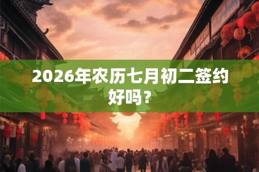 2026年农历七月初二签约好吗? 2026年农历七月初二签约好吗?