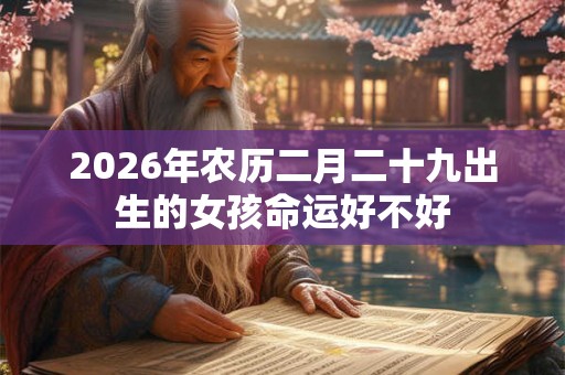 2026年农历二月二十九出生的女孩命运好不好
