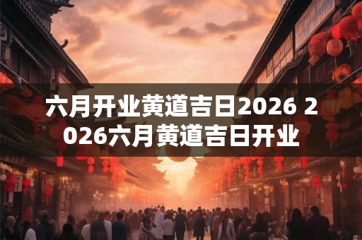 六月开业黄道吉日2026 2026六月黄道吉日开业 六月开业黄道吉日2026 2026六月黄道吉日开业