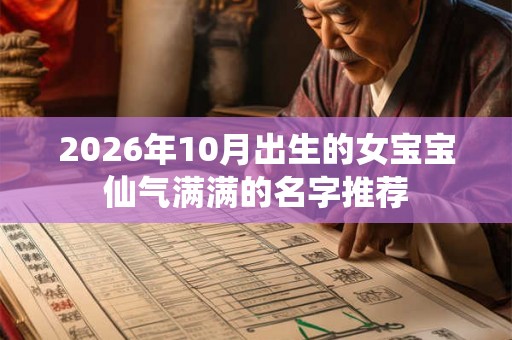 2026年10月出生的女宝宝仙气满满的名字推荐