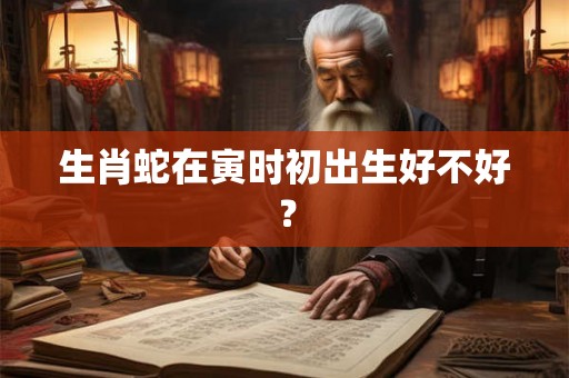 生肖蛇在寅时初出生好不好？
