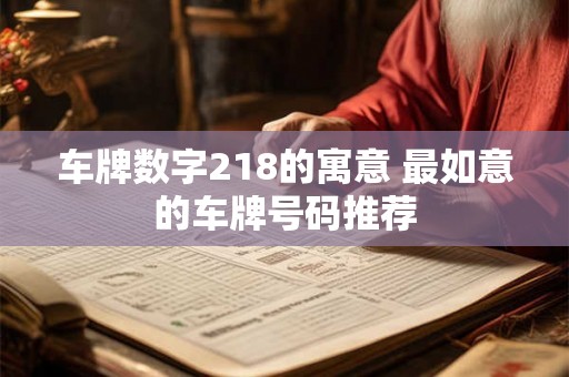 车牌数字218的寓意 最如意的车牌号码推荐 车牌数字218的寓意 最如意的车牌号码推荐