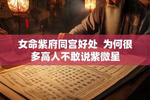 女命紫府同宫好处 为何很多高人不敢说紫微星 女命紫府同宫好处 为何很多高人不敢说紫微星