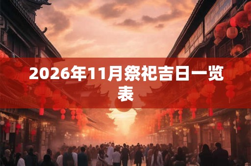 2026年11月祭祀吉日一览表 2026年11月祭祀吉日一览表