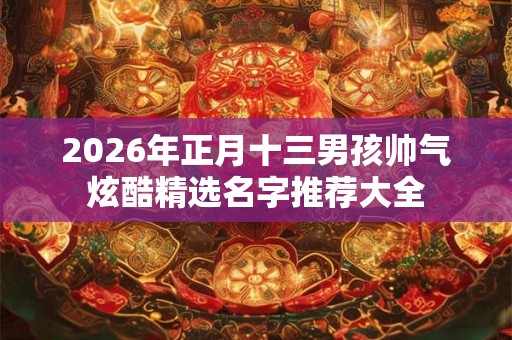 2026年正月十三男孩帅气炫酷精选名字推荐大全