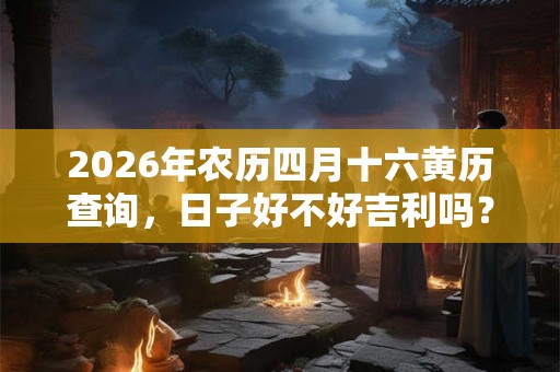 2026年农历四月十六黄历查询,日子好不好吉利吗? 2026年农历四月十六黄历查询,日子好不好吉利吗?