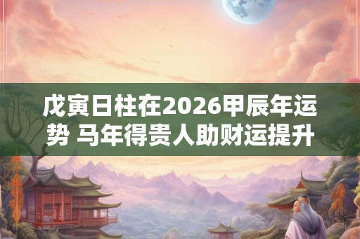 戊寅日柱在2026甲辰年运势 马年得贵人助财运提升 戊寅日柱在2026甲辰年运势 马年得贵人助财运提升