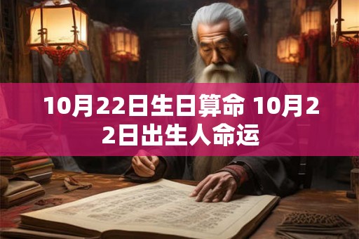10月22日生日算命 10月22日出生人命运