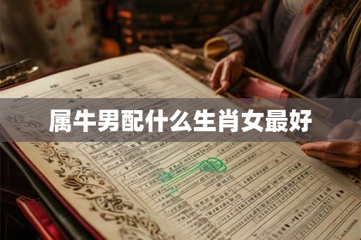 属牛男配什么生肖女最好