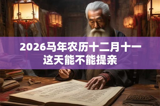 2026马年农历十二月十一这天能不能提亲