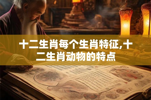 十二生肖每个生肖特征,十二生肖动物的特点
