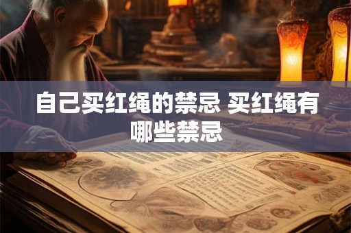 自己买红绳的禁忌 买红绳有哪些禁忌