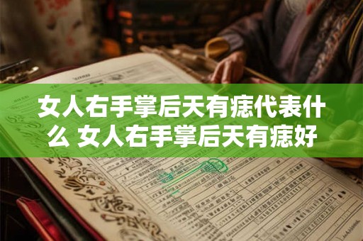 女人右手掌后天有痣代表什么 女人右手掌后天有痣好不好
