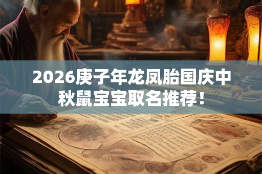 2026庚子年龙凤胎国庆中秋鼠宝宝取名推荐! 2026庚子年龙凤胎国庆中秋鼠宝宝取名推荐!
