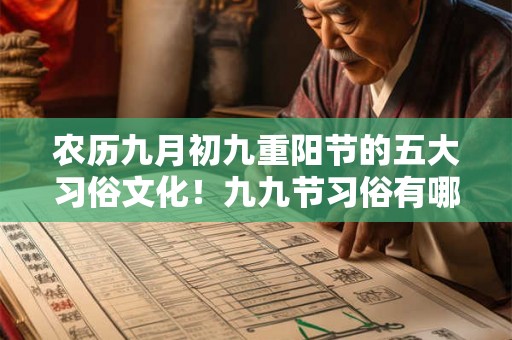 农历九月初九重阳节的五大习俗文化！九九节习俗有哪些？